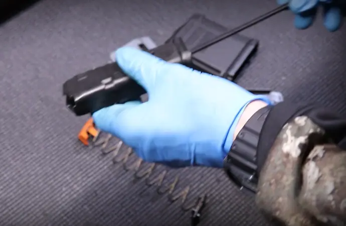 Use special brushes when cleaning the magazine; these will not be the same brushes you used to clean the gun bore