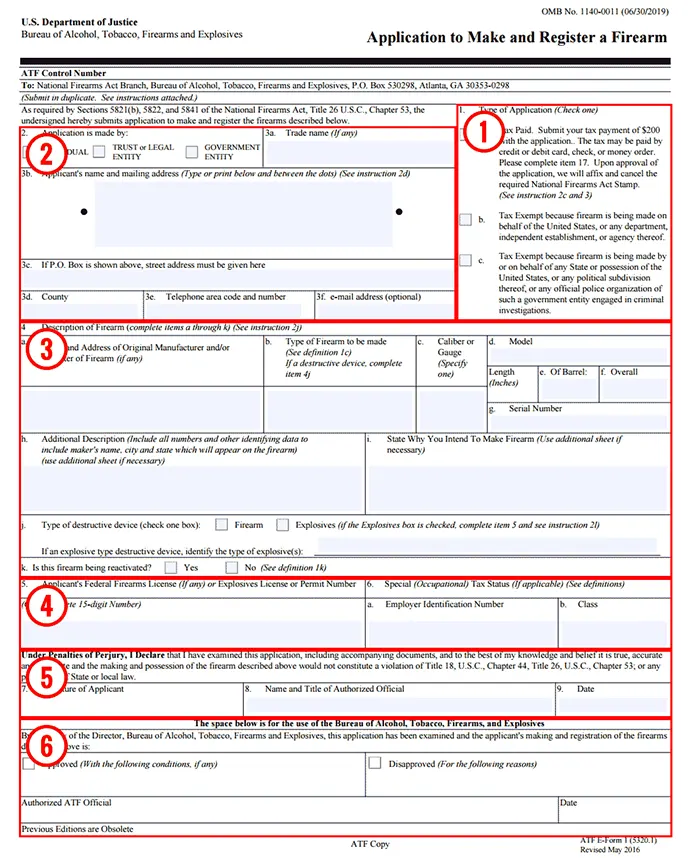 You must fill out the ATF forms like others time